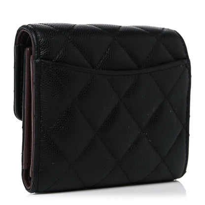 Chanel Caviar Quilted Compact Flap Wallet Black 3 of 11