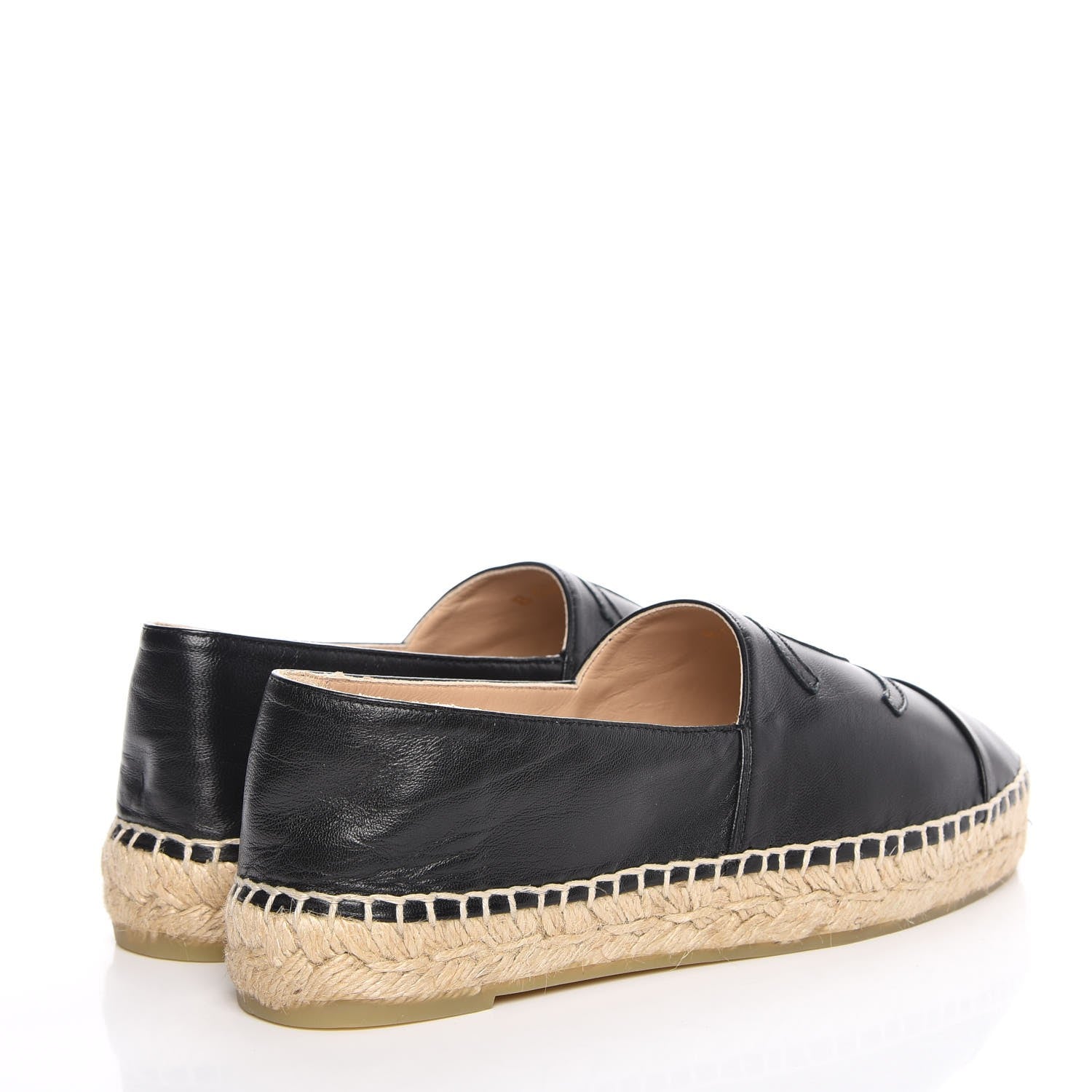 Chanel Lambskin CC Espadrilles 36 Black 4 of 10