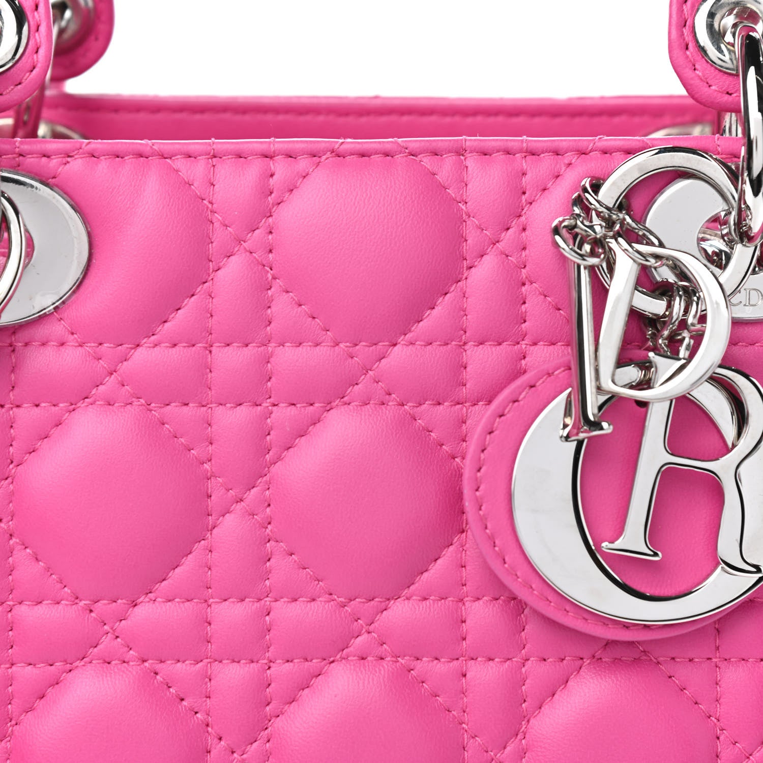 Christian Dior Lambskin Cannage Medium Lady Dior Pink 10 of 10