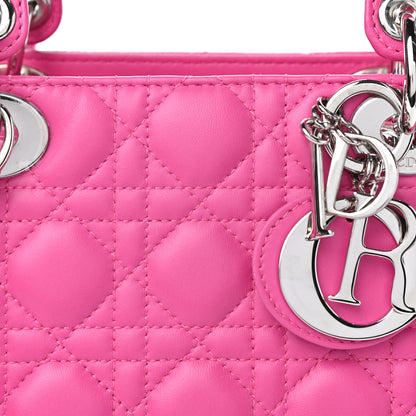 Christian Dior Lambskin Cannage Medium Lady Dior Pink 10 of 10