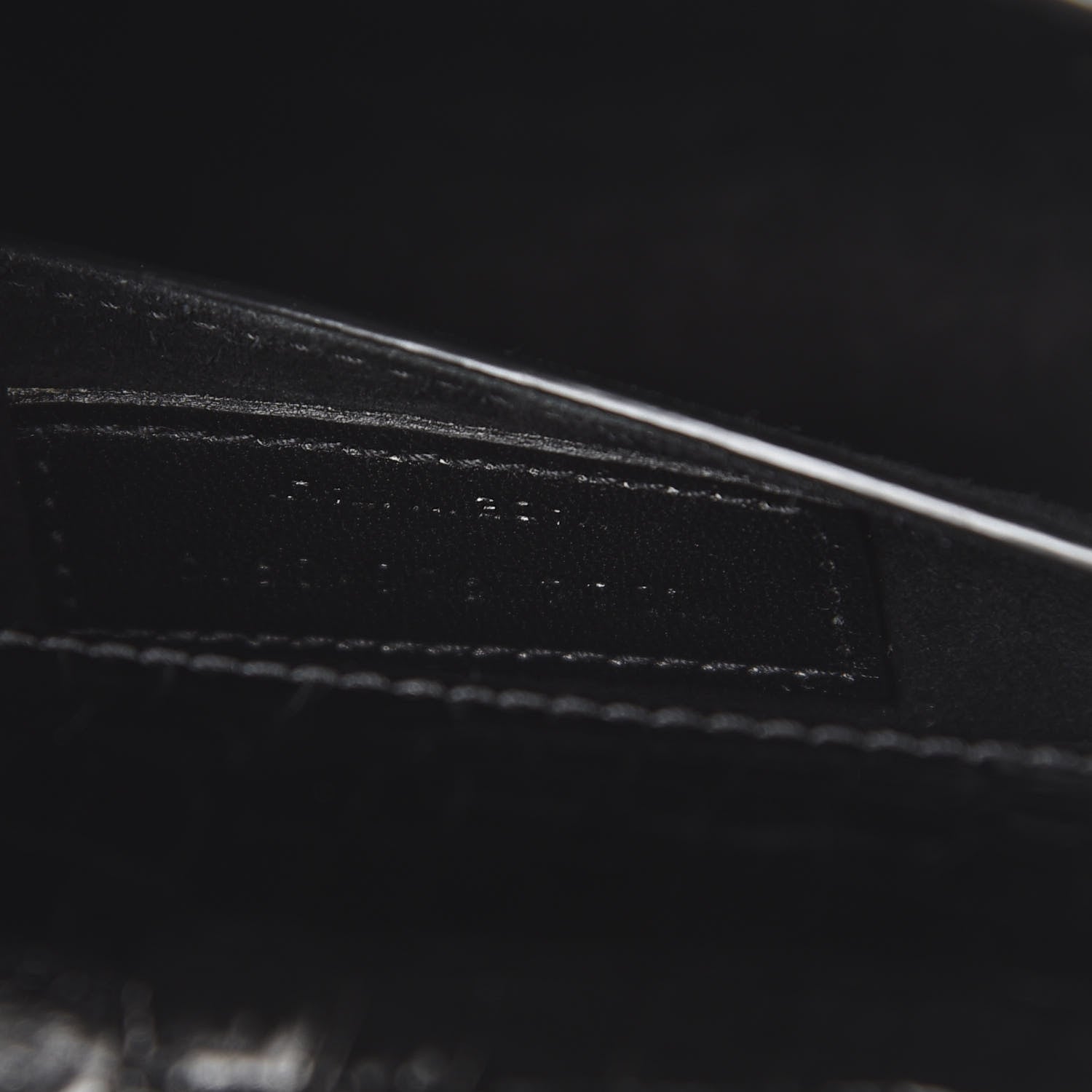 Saint Laurent Calfskin Crocodile Embossed Medium Monogram Sunset Black 6 of 9
