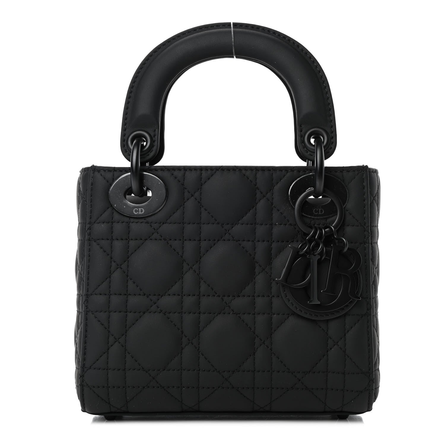 Christian Dior Ultra Matte Calfskin Cannage Mini Lady Dior Black 1 of 4