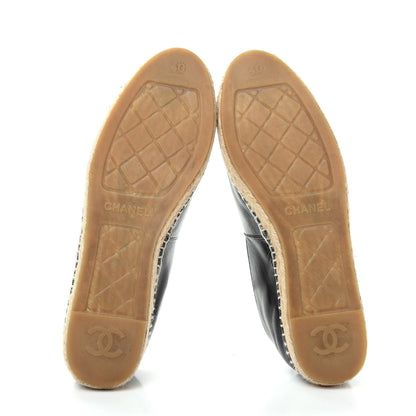 Chanel Lambskin CC Espadrilles 40 Black 6 of 11