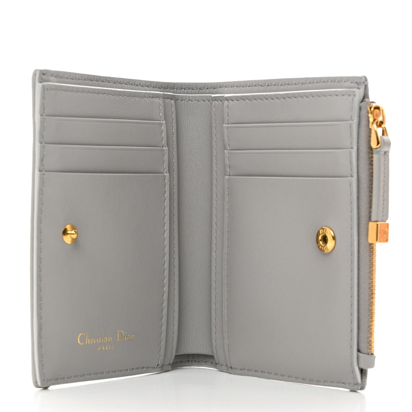 Toile de Jouy Reverse Jacquard Dahlia Wallet Gray