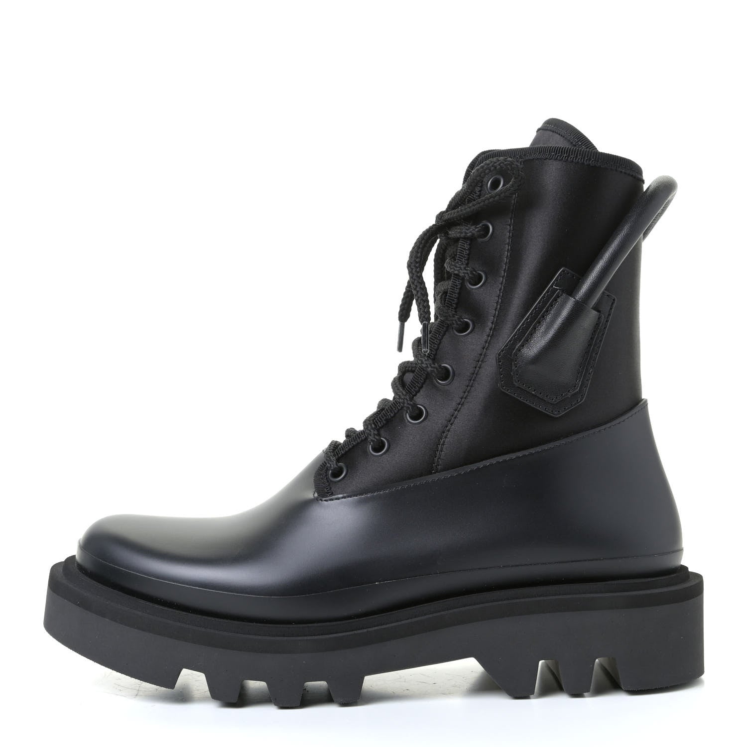Givenchy Satin Neoprene Combat Rain Boots 39 Black 1 of 10