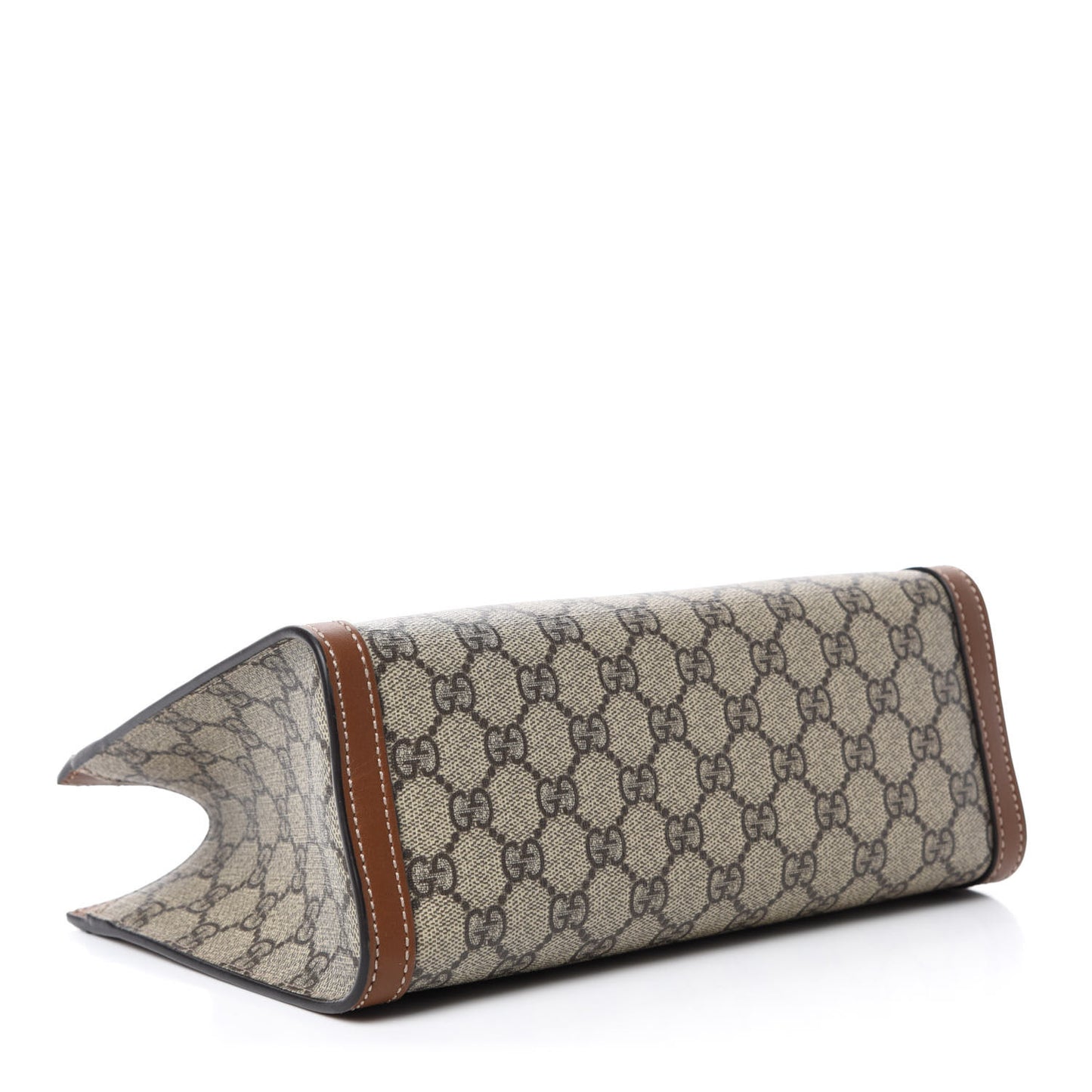 GG Supreme Monogram Calfskin Small Padlock Tote Beige Ebony Tuscany