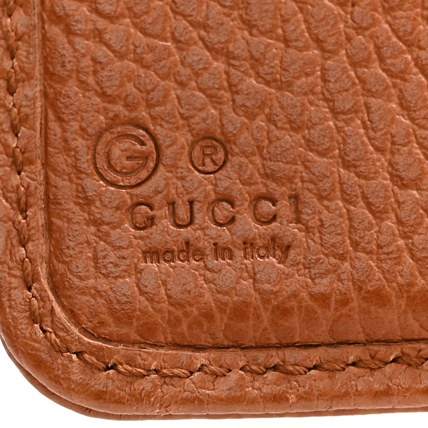 Grained Calfskin Continental Zip Wallet Tan