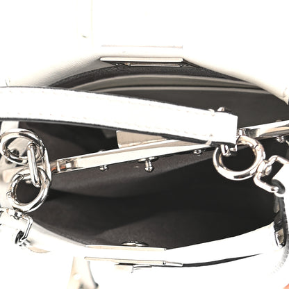 Fendi Shiny Nappa Micro Peekaboo Iconic Satchel White 5 of 11