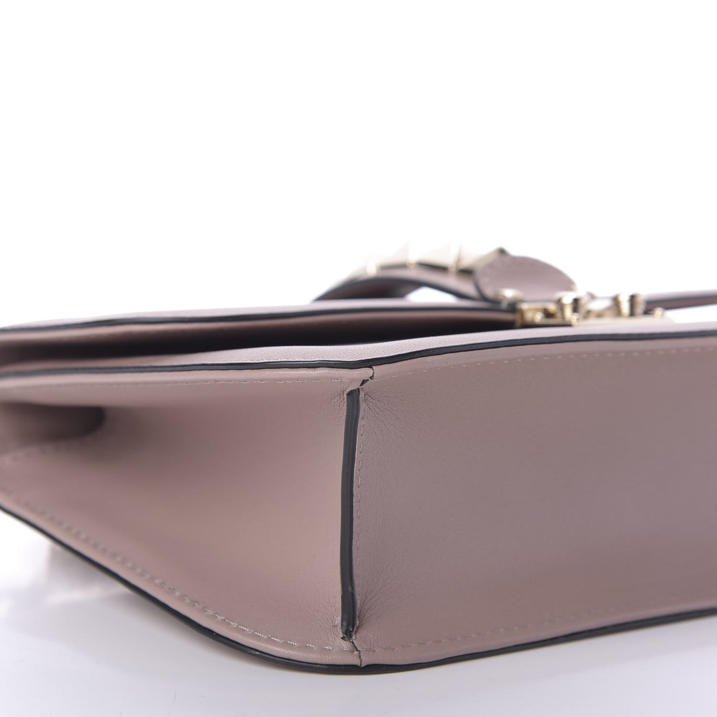 Vitello Medium Glam Lock Rockstud Flap Poudre