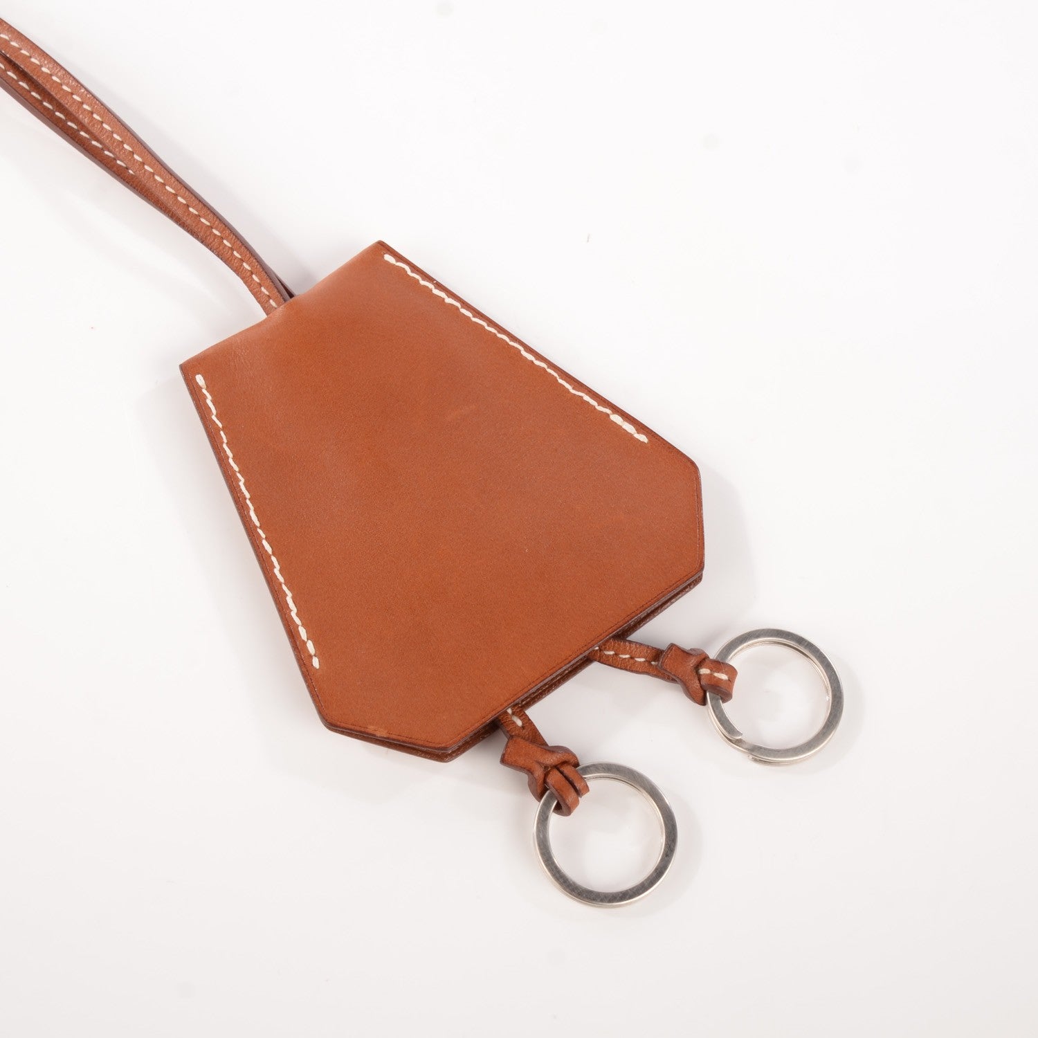 Hermes Natural Barenia Clochette Key Holder Necklace Fauve 3 of 5