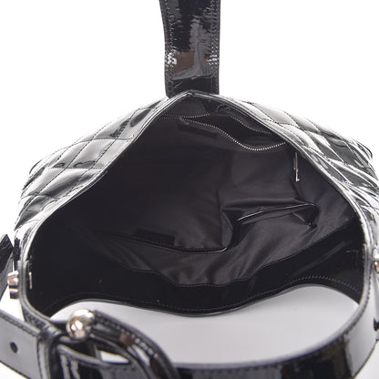 Burberry Patent Quilted Brook Hobo Black 5 of 9