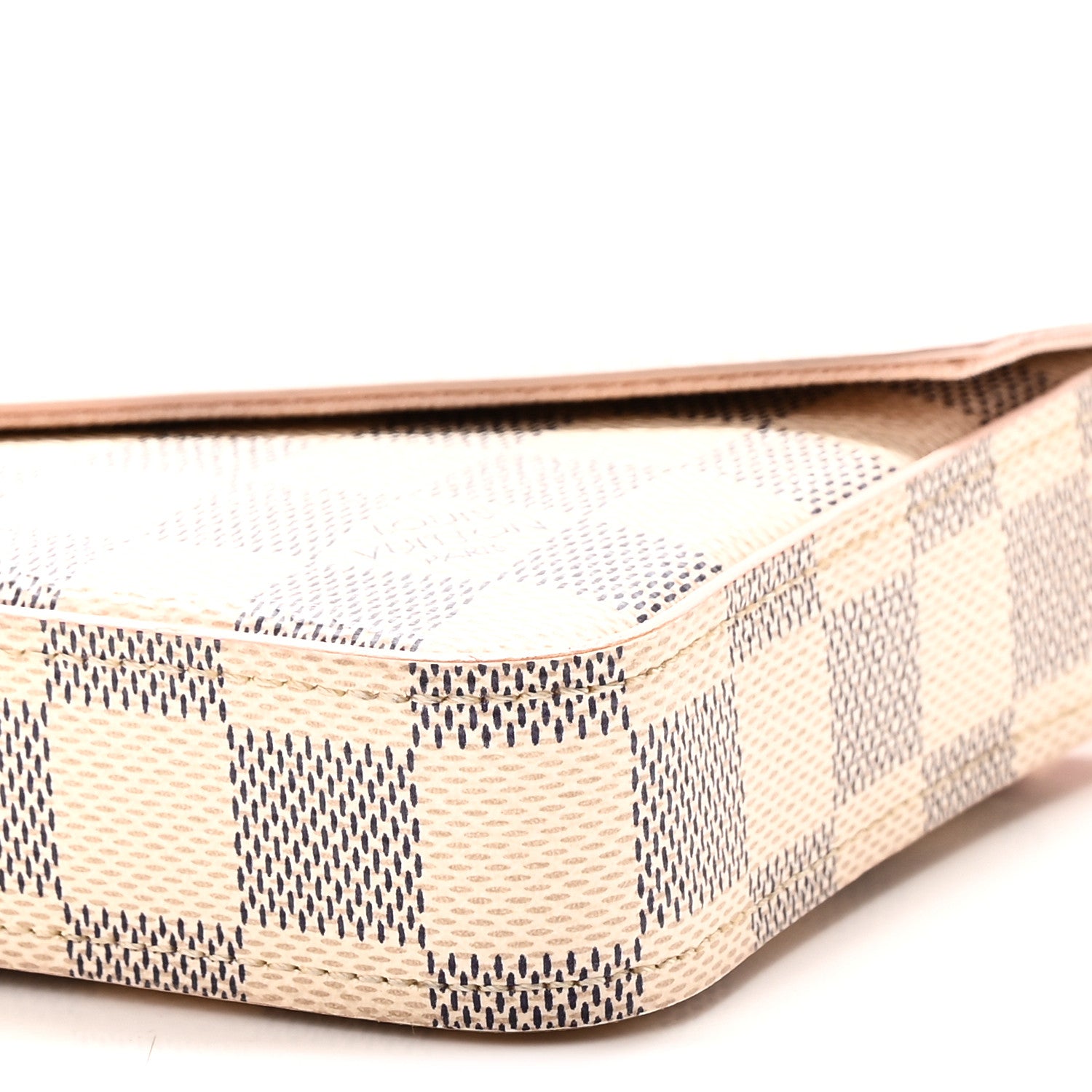 Louis Vuitton Damier Azur Calfskin Pochette Felicie Eau De Rose 10 of 10