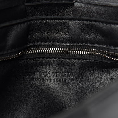 Bottega Veneta Lambskin Maxi Intrecciato Cassette Crossbody Bag Black 9 of 12