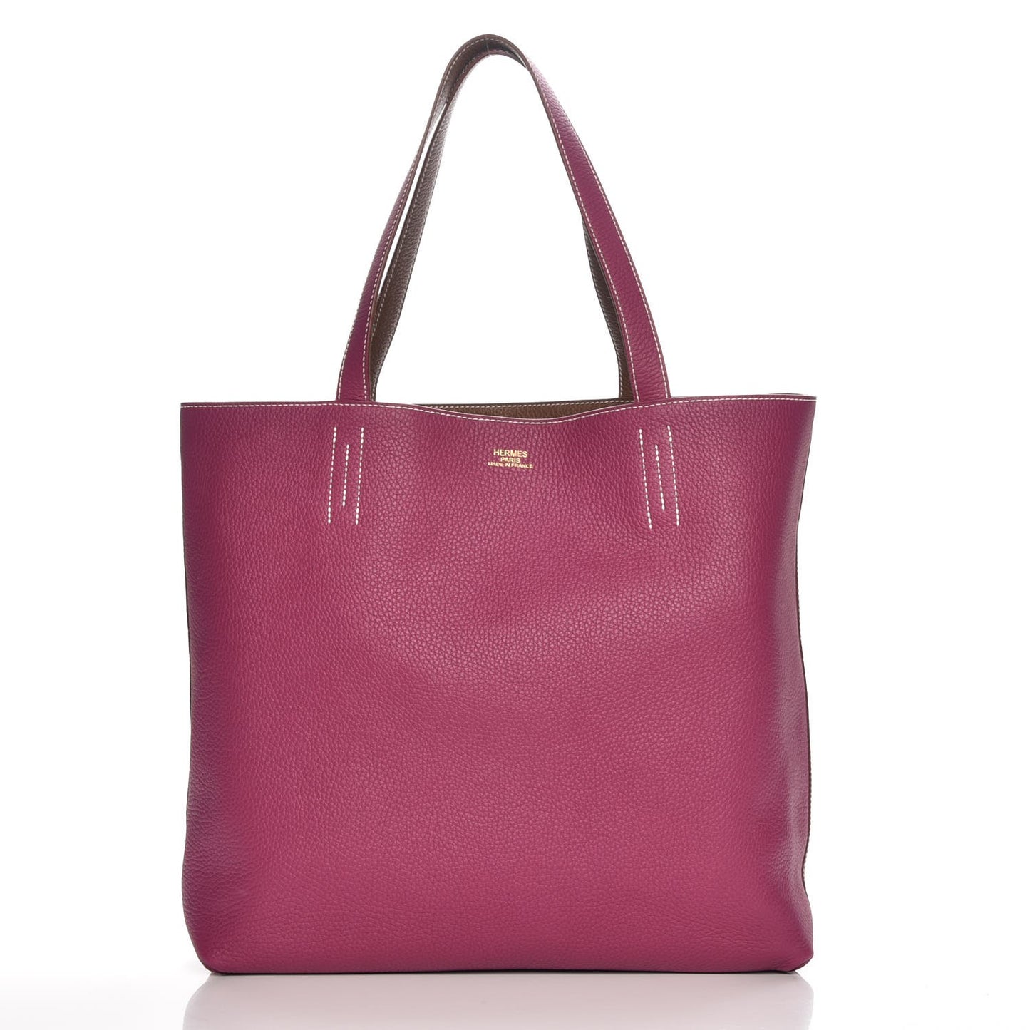 Taurillon Clemence Double Sens 45 Reversible Tote Marron D'Inde Tosca