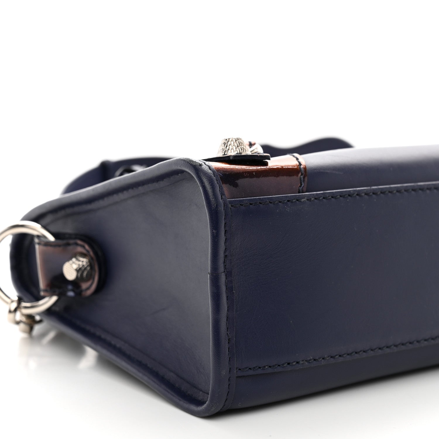 Balenciaga Smooth Calfskin Metallic Patent Giant 12 Silver Hardware Mini City Ultraviolet 9 of 12