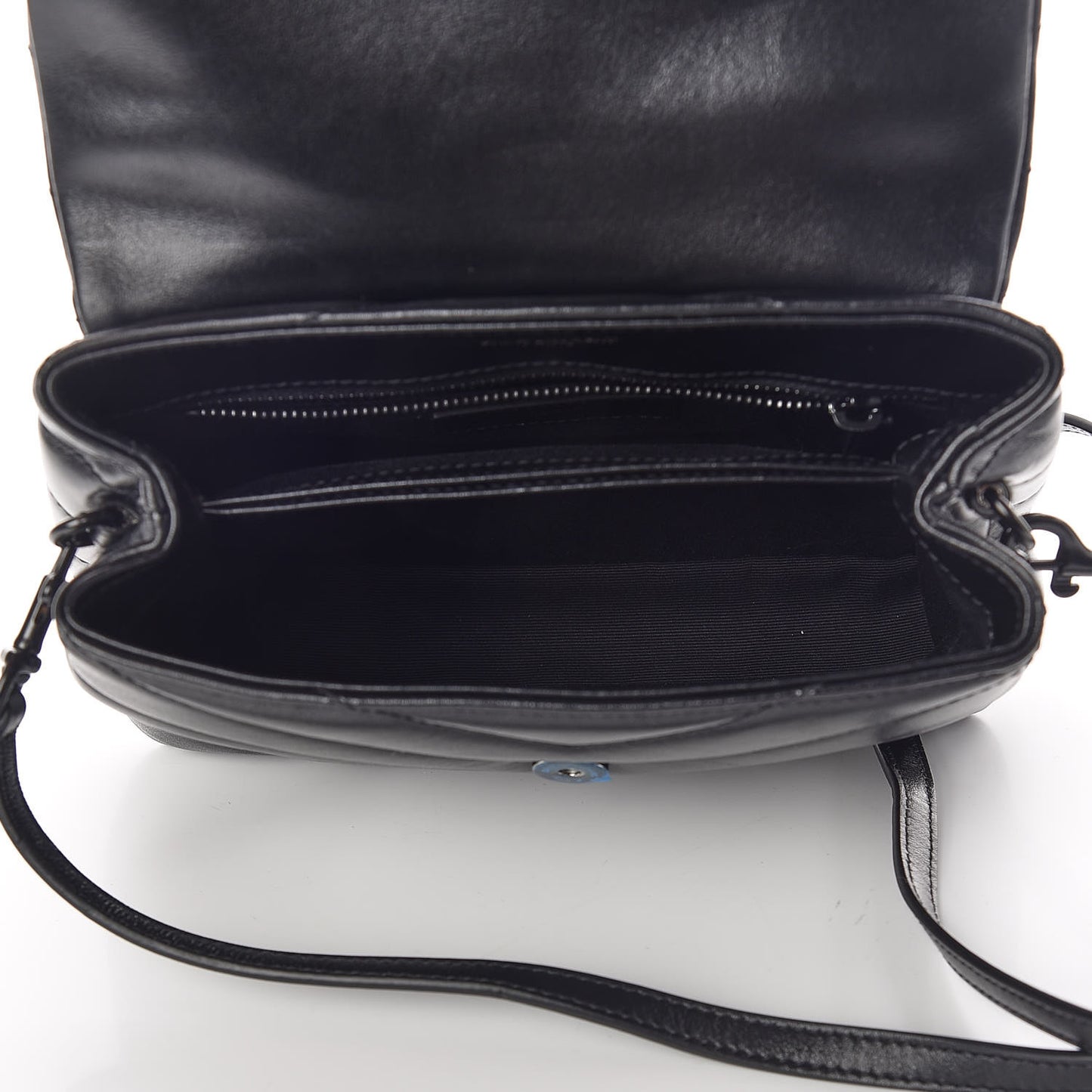 Calfskin Y Quilted Monogram Toy Loulou Crossbody Bag Black
