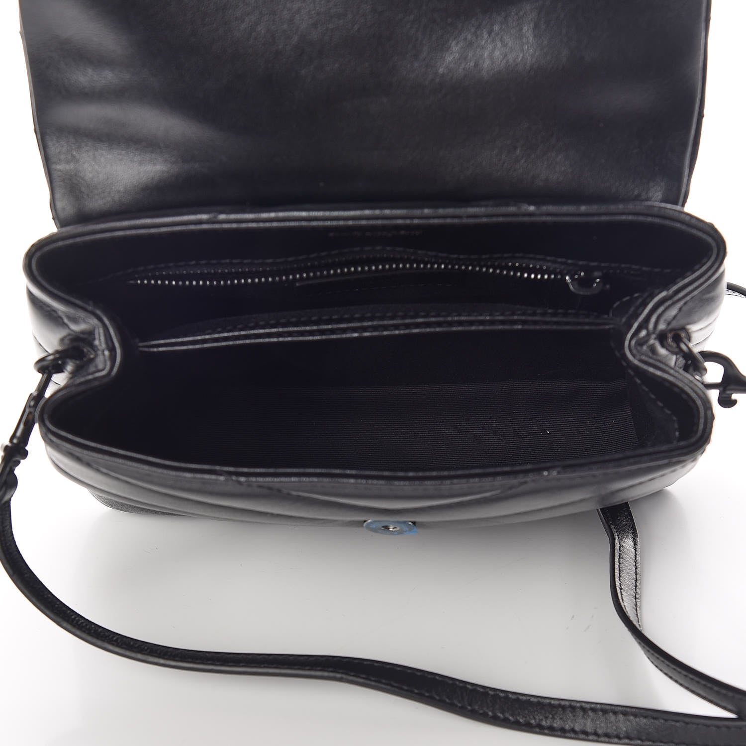 Saint Laurent Calfskin Y Quilted Monogram Toy Loulou Crossbody Bag Black 7 of 10