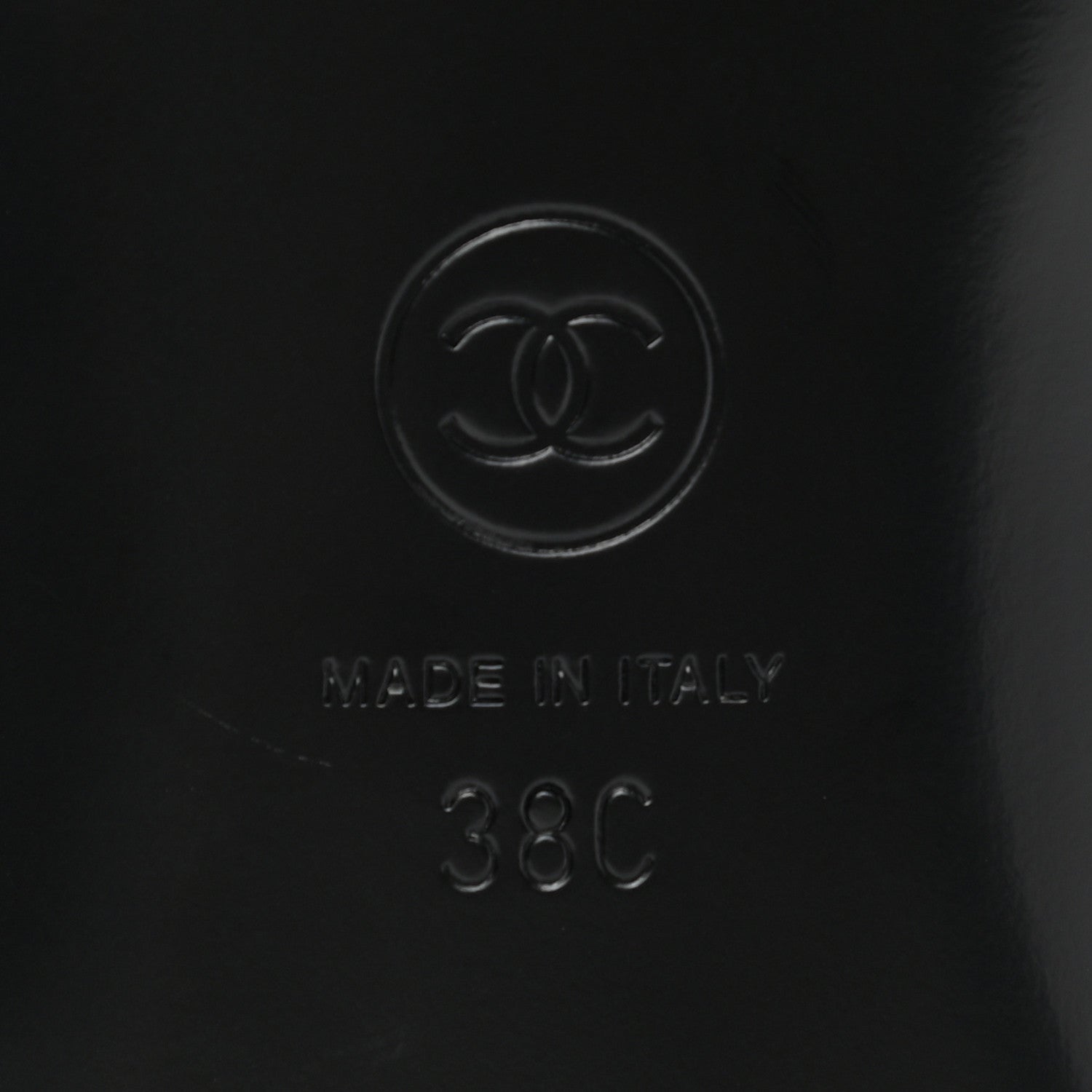 Chanel Lambskin Pearl CC Sandals 38 Black 6 of 9