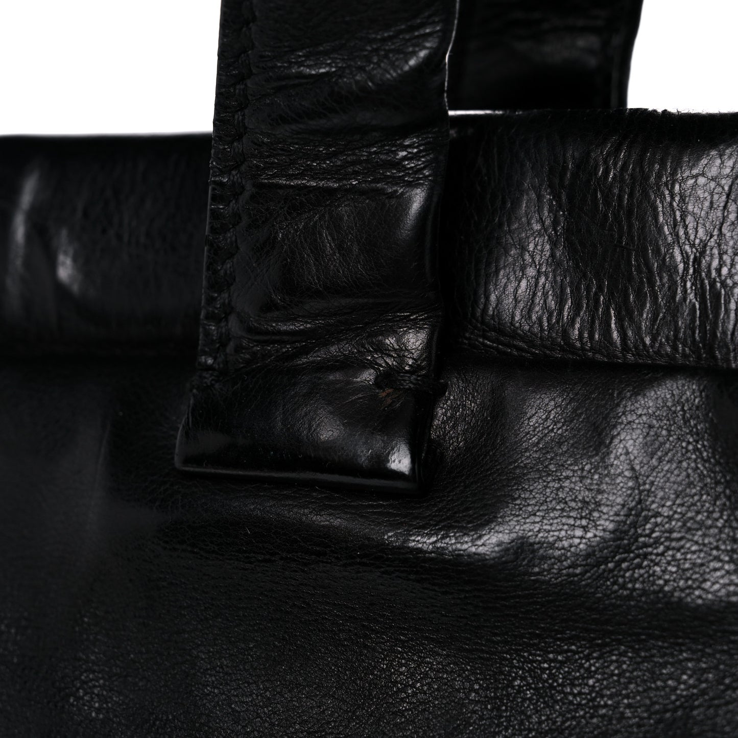 Vitello Lux Satchel Black