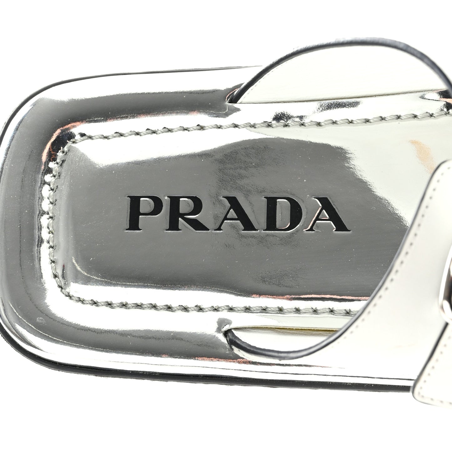 Natural Calfskin Double Buckle 20mm Sandals 38.5 White