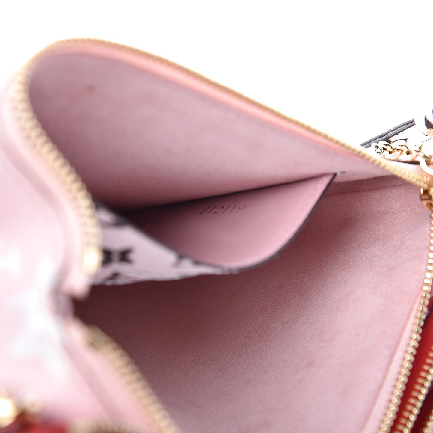 Monogram Giant Double Zip Pochette Rouge