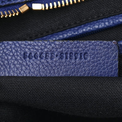 Alexander McQueen Pebbled Calfskin Large Skull Padlock Zip Around Tote Ultramarine 6 of 9