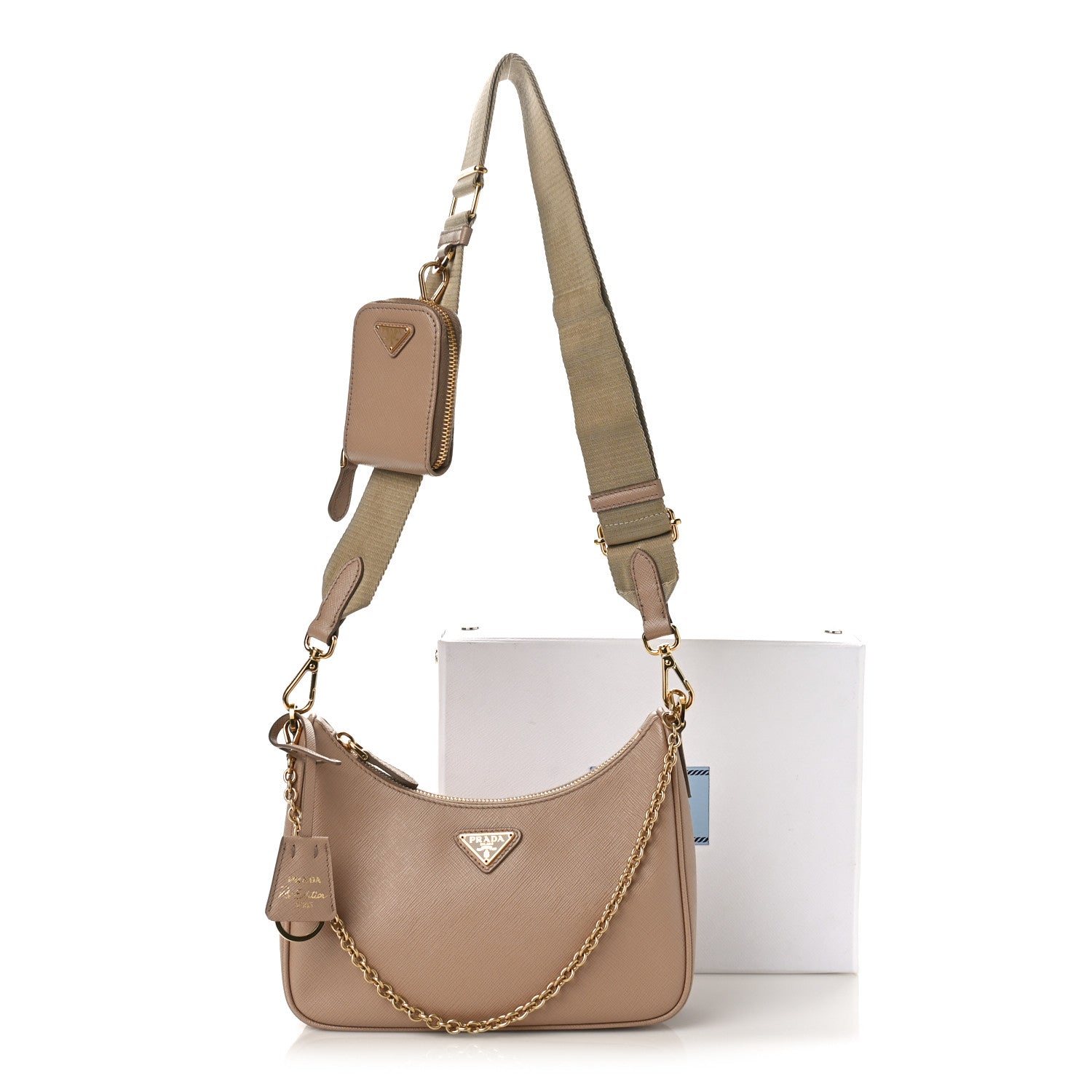 Prada Saffiano Lux Re-Edition 2005 Shoulder Bag Cammeo 9 of 9
