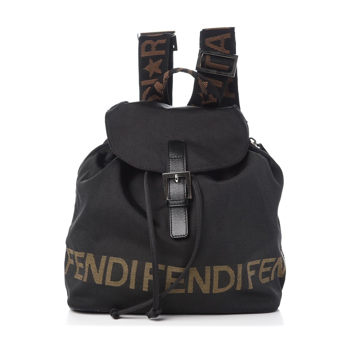 Nylon 1925 Drawstring Backpack Black