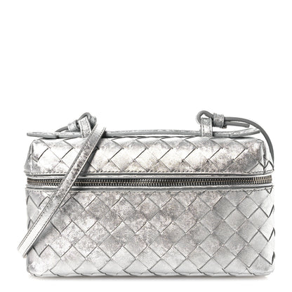 Bottega Veneta Laminated Nappa Intrecciato Bang Bang Vanity Case Silver 1 of 11