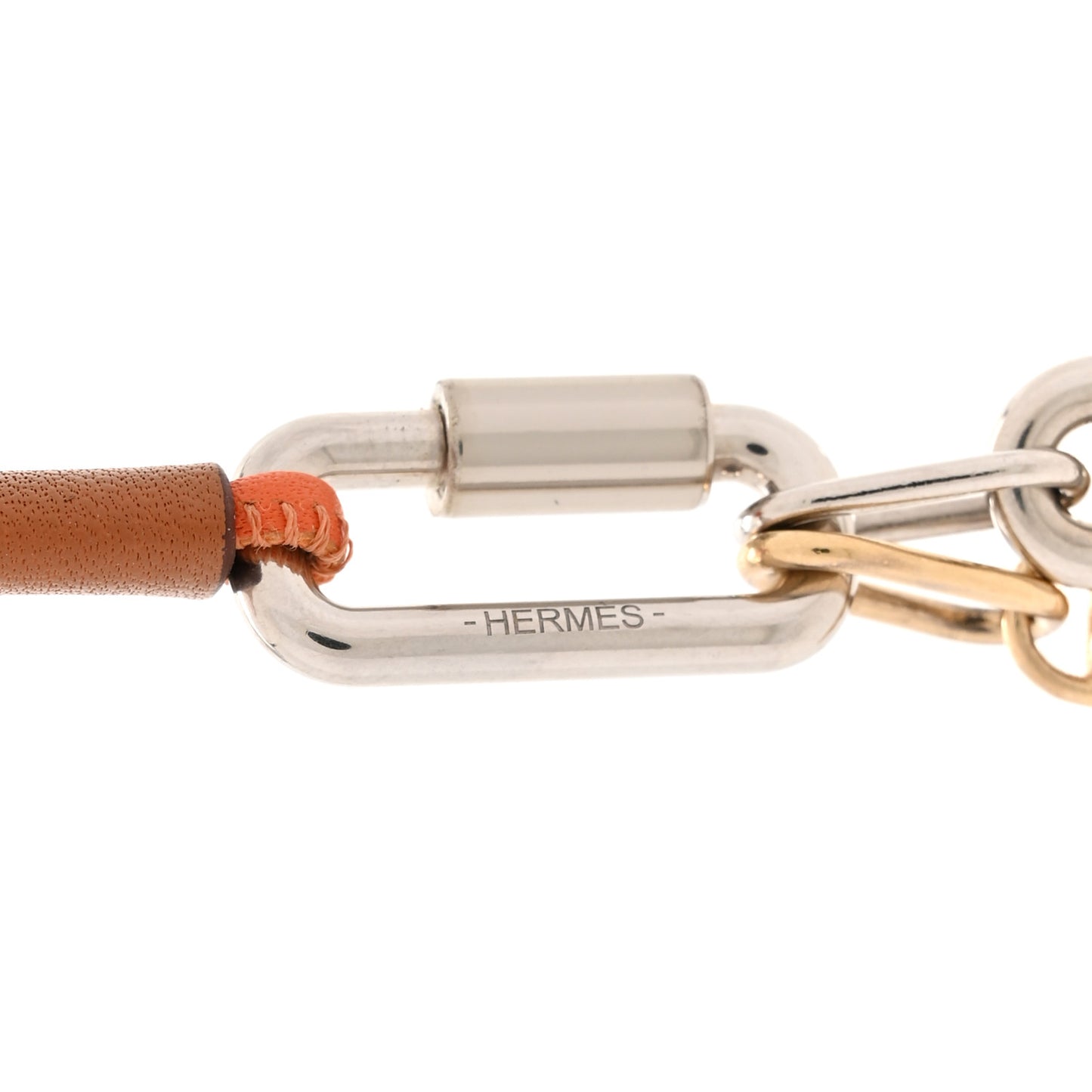 Palladium Permabrass Curiosite Pendant Necklace Orange Gold
