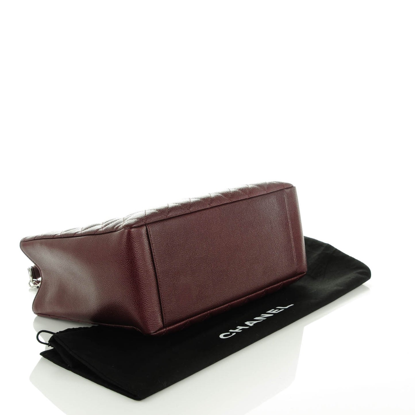 Caviar Quilted Grand Shopping Tote GST Dark Burgundy