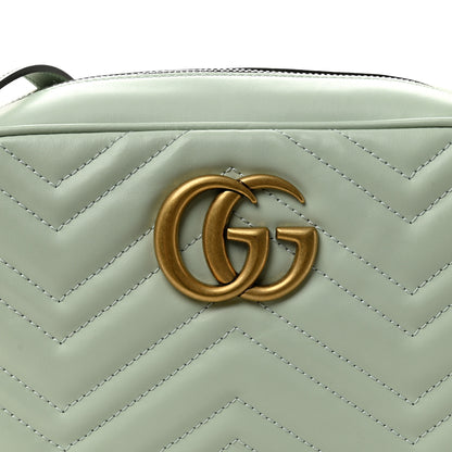 Gucci Calfskin Matelasse Small GG Marmont Chain Shoulder Bag Salvy Green 8 of 10