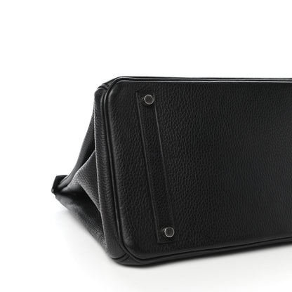 Hermes Taurillon Clemence Birkin 35 Black 9 of 11