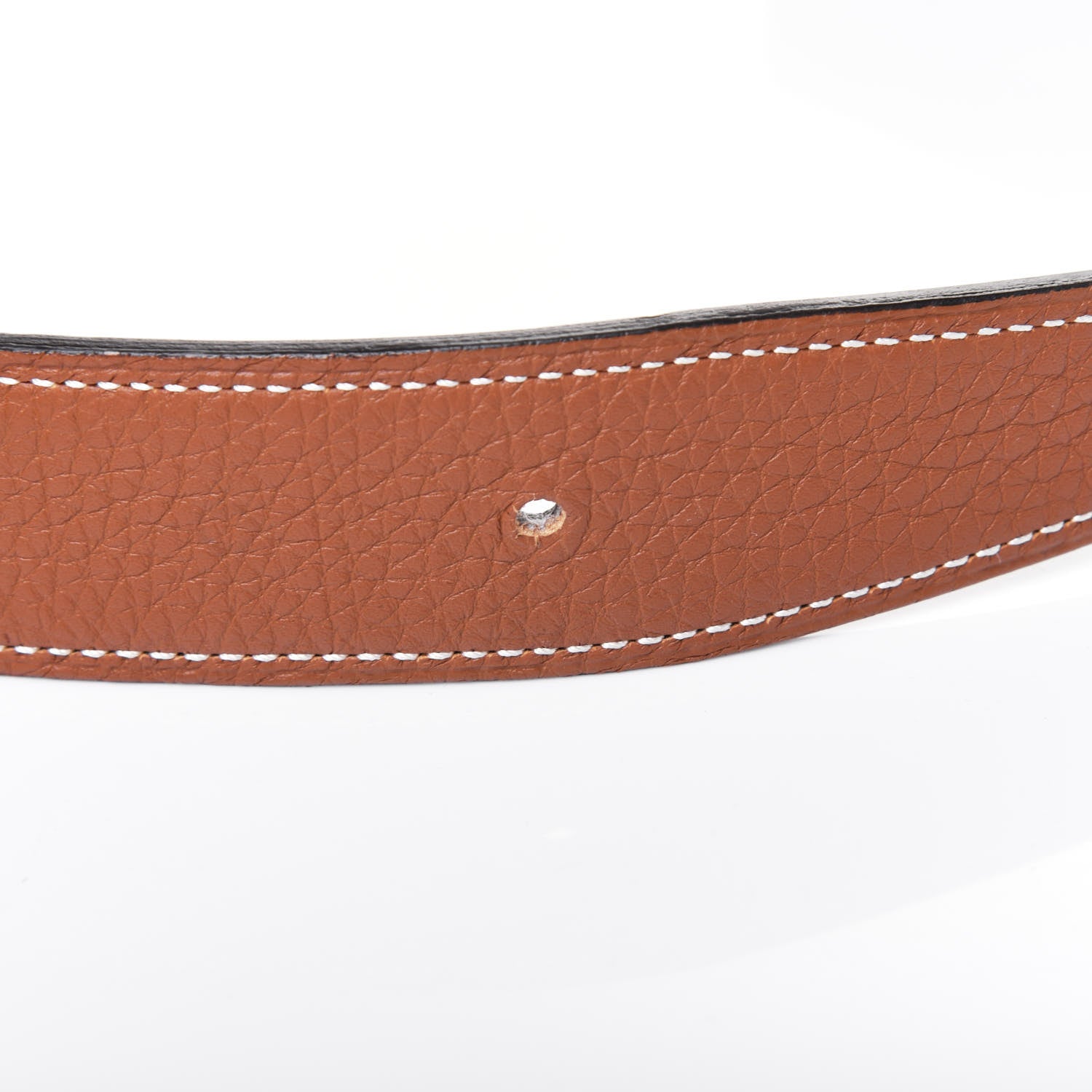 Hermes Box Togo Strie 32mm H Belt 90 Black Gold 8 of 11