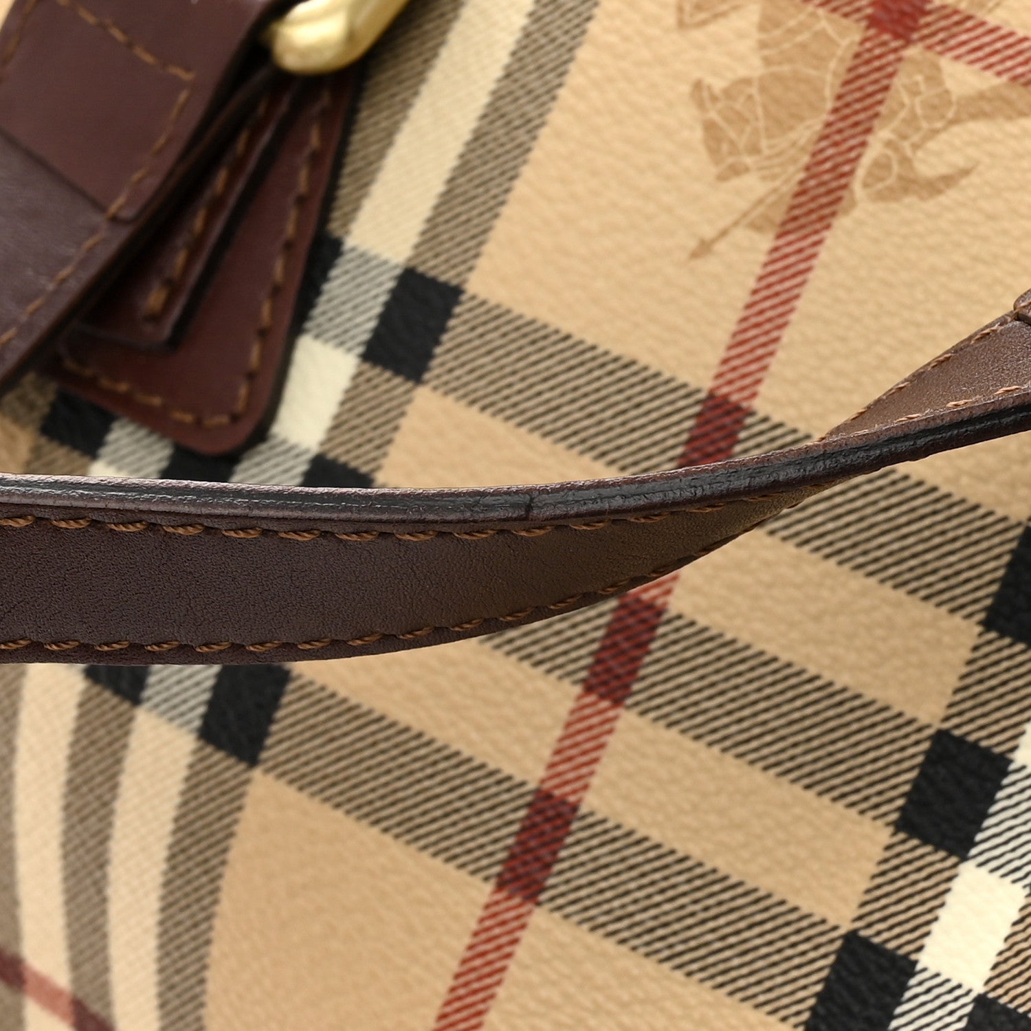 Burberry Haymarket Check Studded Bowler Brown 11 of 11