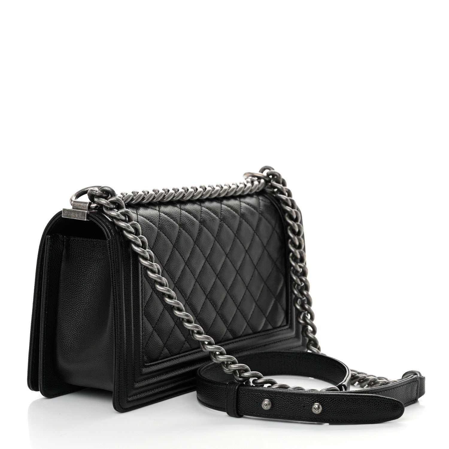 Chanel Caviar Quilted Medium Boy Flap Black 3 of 10