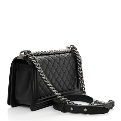 Chanel Caviar Quilted Medium Boy Flap Black 3 of 10