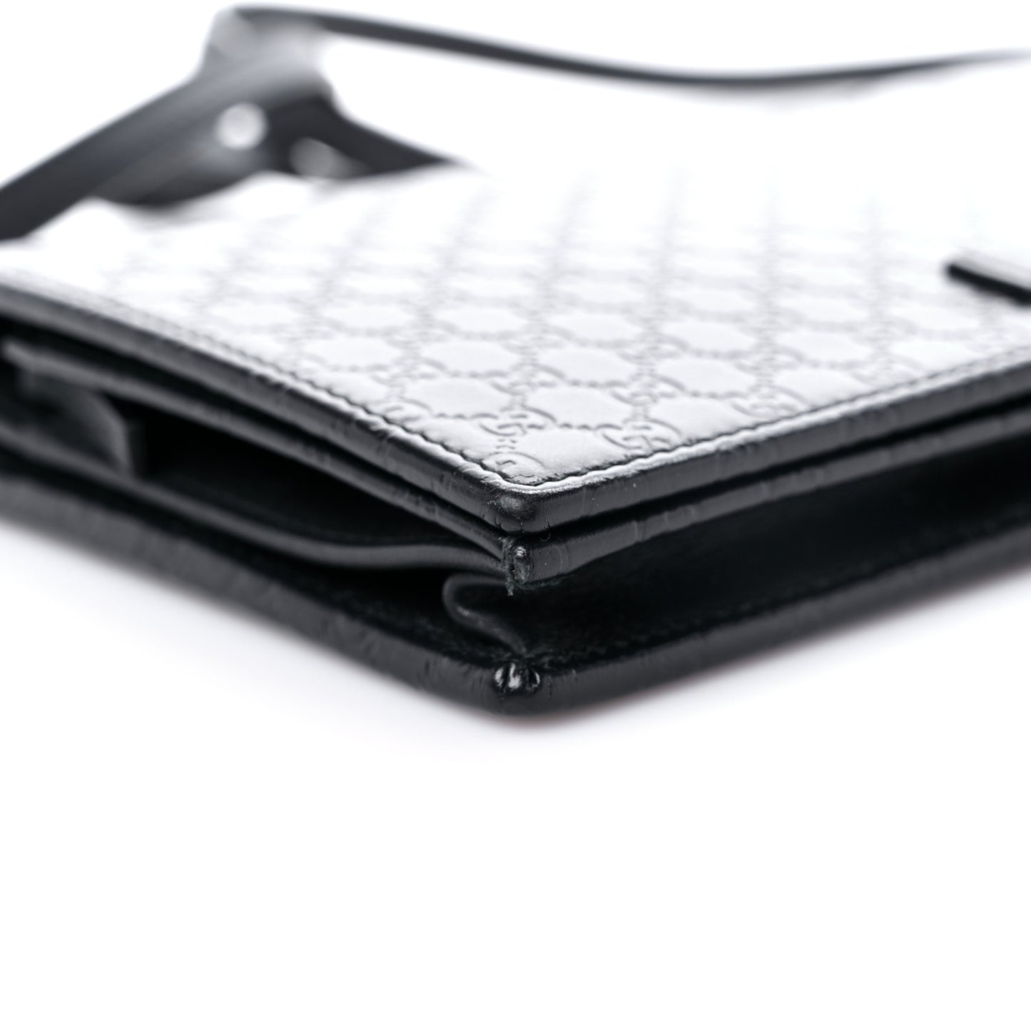 Microguccissima Crossbody Wallet Black