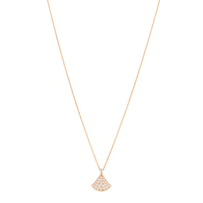 Bulgari 18K Rose Gold Diamond Divas' Dream Pave Pendant Necklace 1 of 5