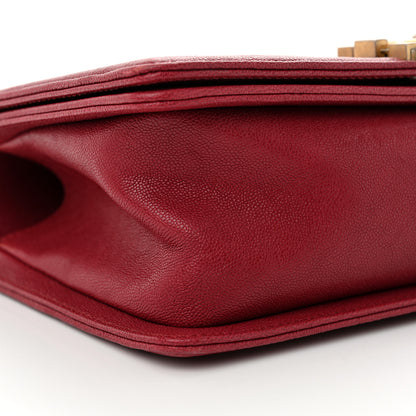 Chanel Caviar Quilted Medium Boy Flap Red 9 of 10