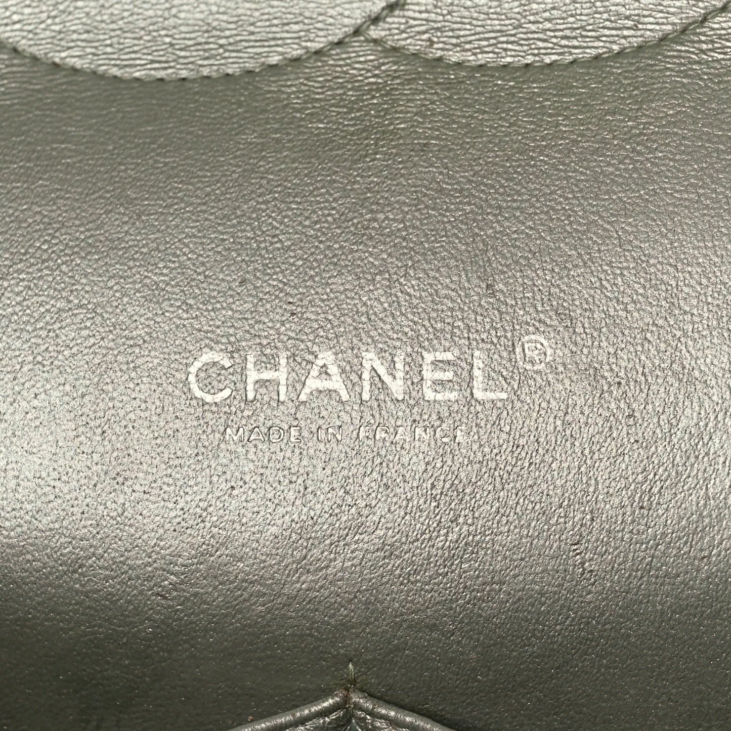 Metallic Lambskin Quilted Maxi Double Flap Green