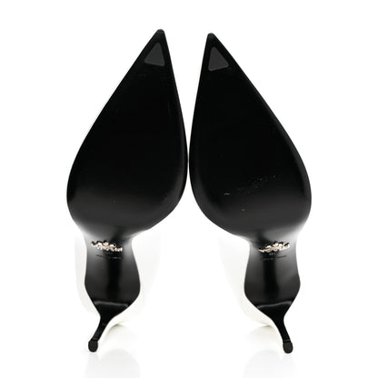 Prada Saffiano Patent Pumps 39 White 5 of 13