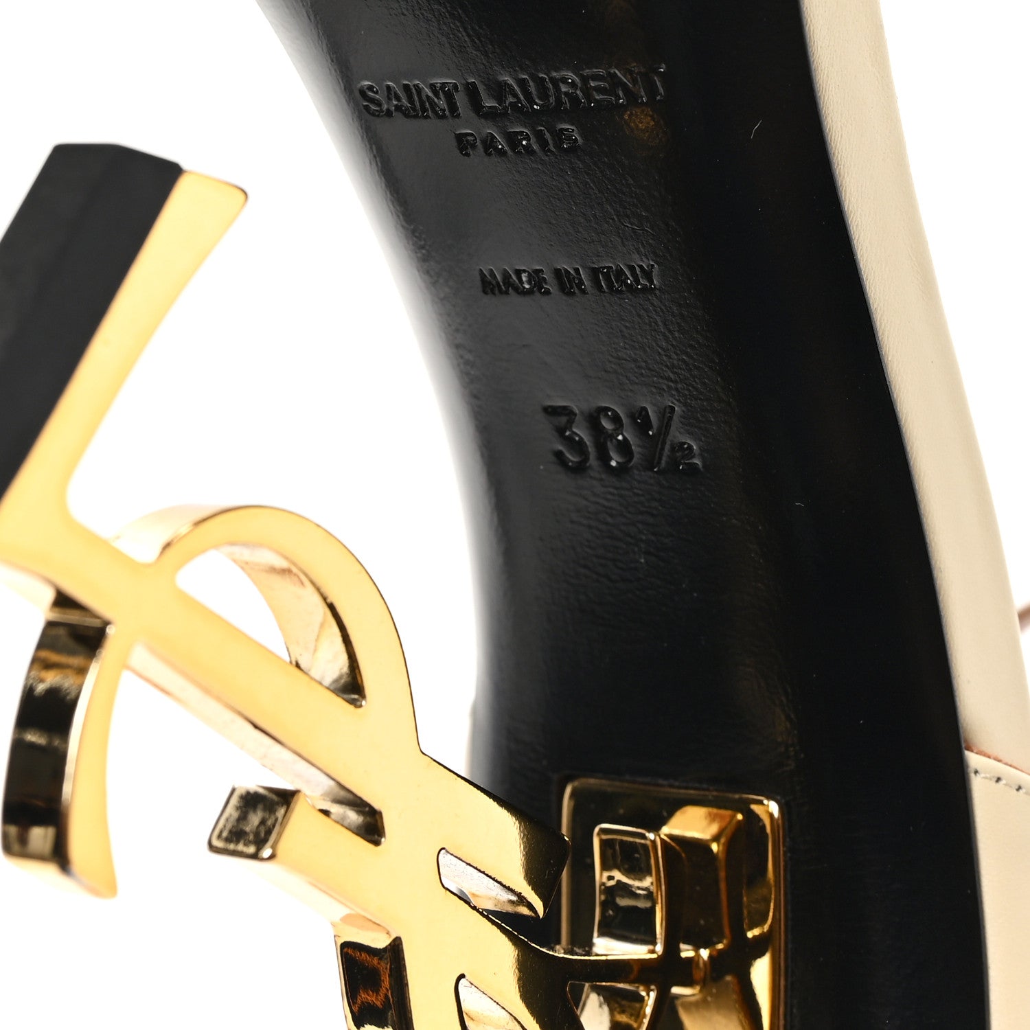 Saint Laurent Calfskin 110 Opyum Sandals 38.5 Real Beige 7 of 11