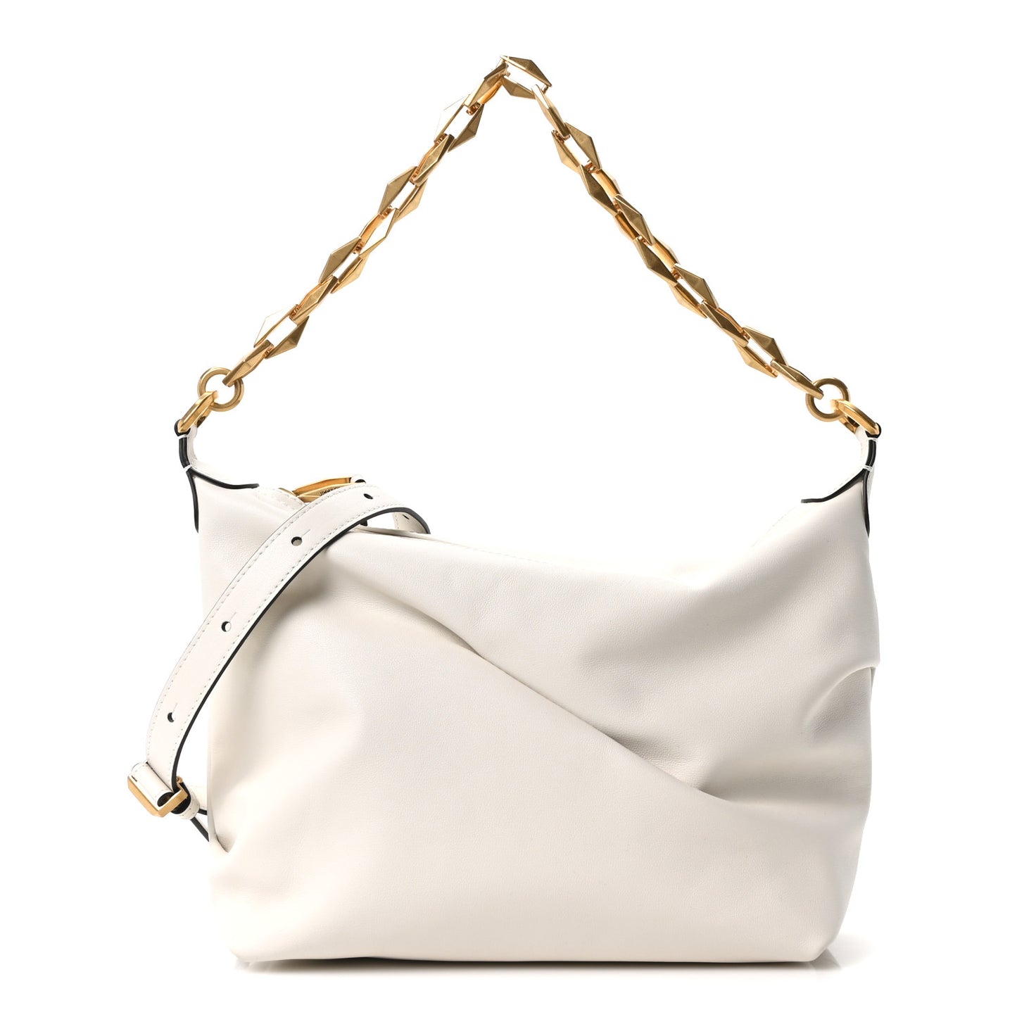 Soft Calfskin Small Diamond Hobo Latte