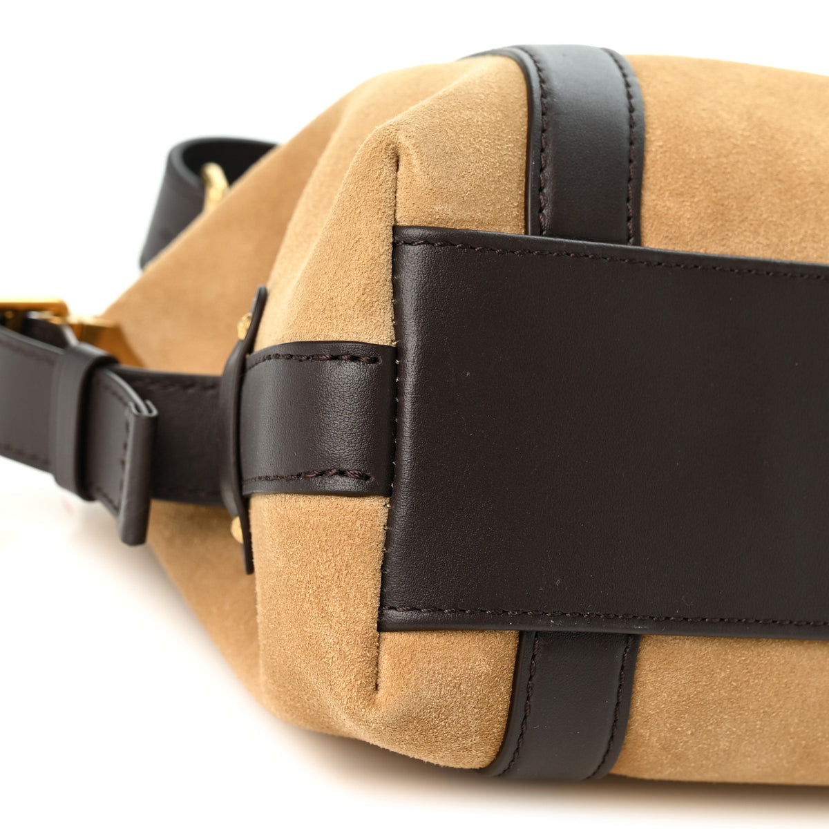 Suede Calfskin LV Biker PM Noisette