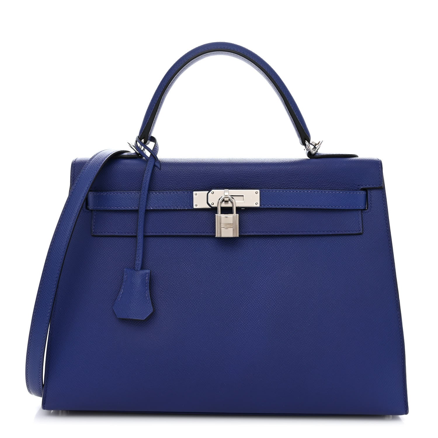 Hermes Epsom Kelly Sellier 32 Bleu Electrique 1 of 11