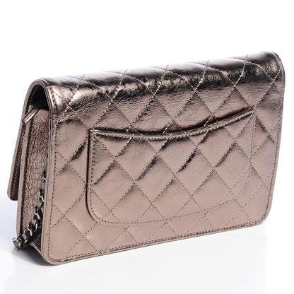 Chanel Metallic Reissue Wallet On Chain Bronze 3 of 8