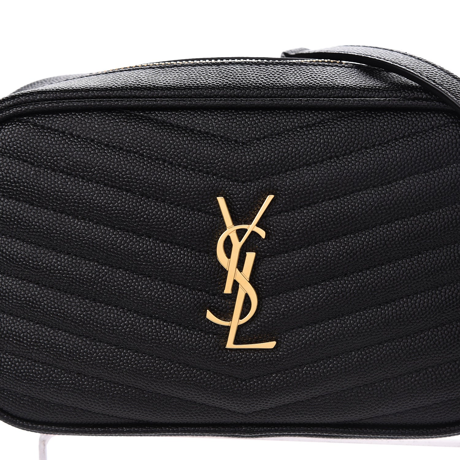 Saint Laurent Grain De Poudre Matelasse Monogram Mini Lou Camera Bag Black 7 of 10