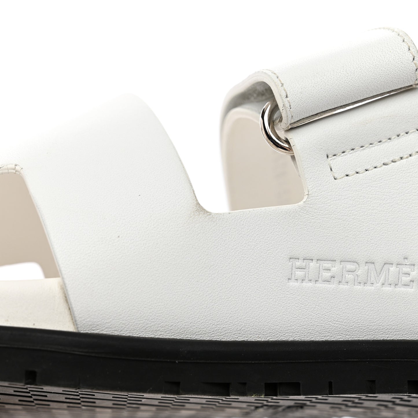 Calfskin Mens Chypre Sandals 45 White
