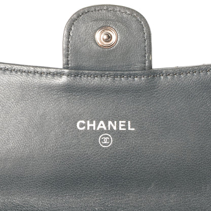 Chanel Lambskin Quilted Small Flap Wallet Grey 7 of 8